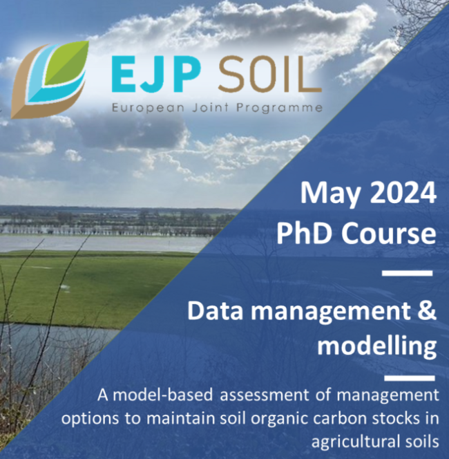 Free PhD course with @EJPSOIL on data management & modelling in #soil #OrganicCarbon and #AgriculturalSoils More info below 🚨➡️ ejpsoil.eu/about-ejp-soil…