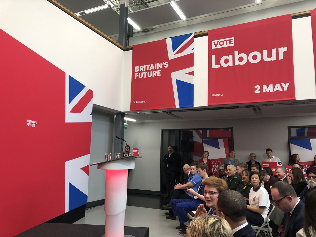 Great to be at the @UKLabour local election campaign launch - starting shortly…live updates in this piece, signal permitting…