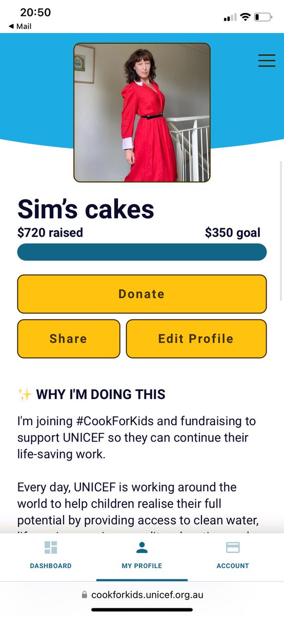 Hey_Sim_One's tweet photo. My friends! I cannot thank you all enough! When I signed up for #CookForKids I was so nervous about trying to raise $350.
But with your help I’ve raised $720 for kids in Gaza! I’m actually very proud of our community & a bit emotional. Much love and massive thanks to you all 🥹❤️ https://t.co/atiCqyvsfS