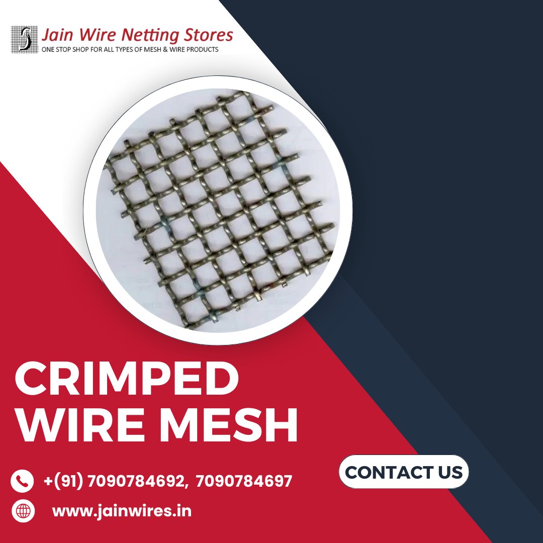 jainwirenetting's tweet image. CRIMPED WIRE MESH
.
Visit Us- jainwires.in
Call Us- +91 7090784692, +91 7090784697
Mail Us- jwnsblr@gmail.com
.
#wovenwire #hexagonalwirenetting #wireconveyorbelt #expandedmetals #perforatedsheets #weldedmesh #galvanizediron #galvanizedironwire #wirefence #fence #wire