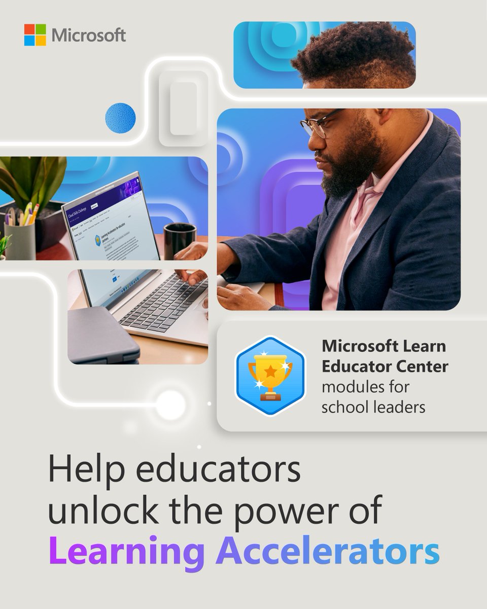 Encourage educators. Inspire differentiated learning. Unlock the full potential of every student. 🏆 Explore this learning path to support your staff in the adoption of powerful @Microsoft365 tools: msft.it/6018cbGMG @MicrosoftEDU #MicrosoftEDU #MIEExpert #EdChat