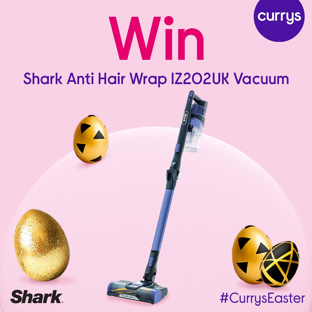 We have an egg-stra special series of giveaways leading up to Easter! 🐰 ✨ Today's prize is a Shark Anti Hair Wrap vacuum How to win: 1) Follow @Currys 2) Like and reply to this post letting us know how you are celebrating Easter using #CurrysEaster