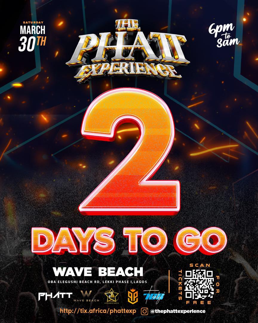 ThePhattExp's tweet photo. Two more days and it’s going to be a madness 🍾 💥
Are you and your squad ready⁉️
.
.
Click the link in our bio and register to get your FREE tickets! And send @thephattexperience a dm on instagram to reserve a table.
.
#thephattexperience https://t.co/F0BLqFnF6U