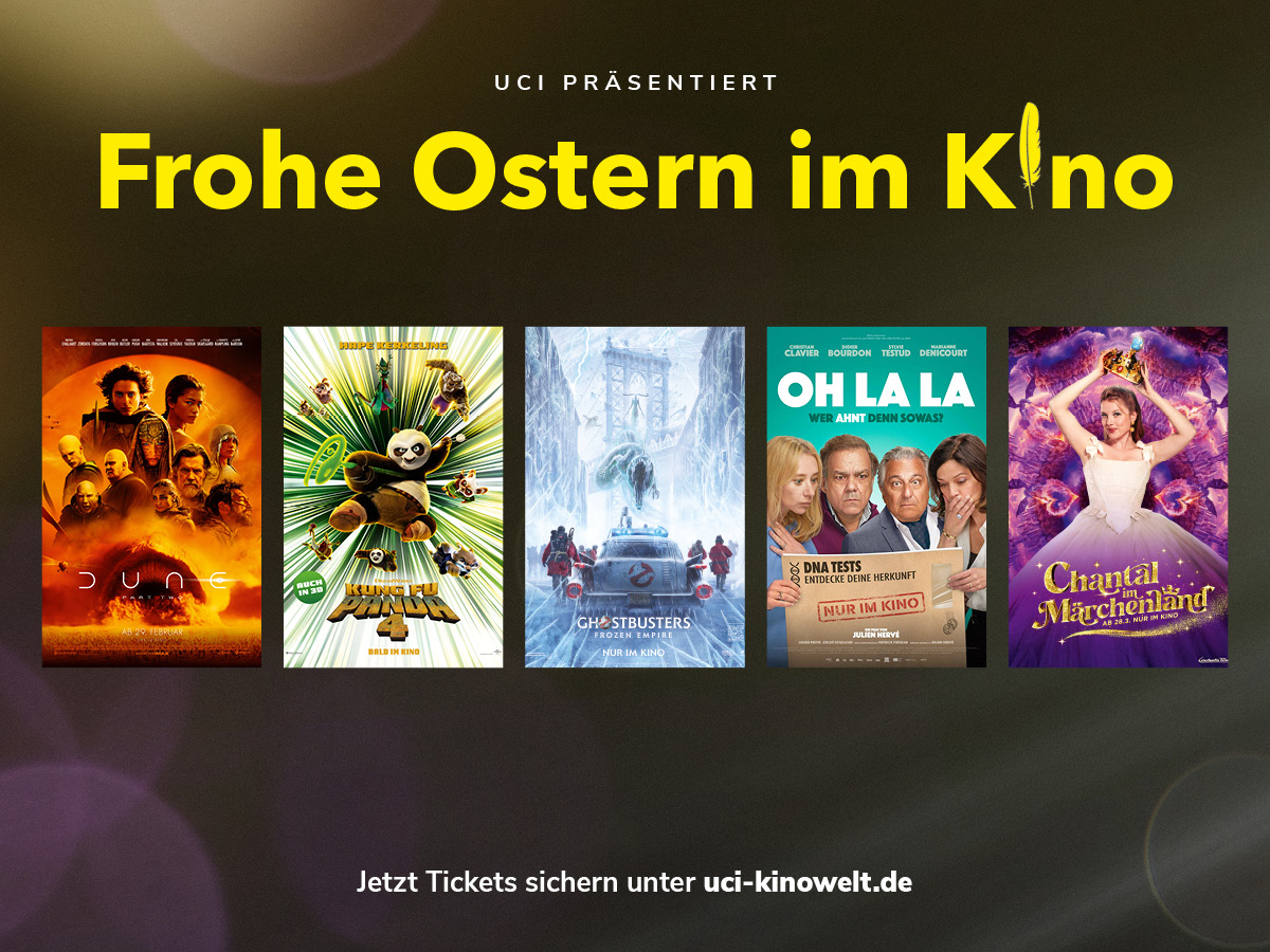 ucikinode's tweet image. Skadoosh! Auch, wenn Ostern keine neuen Eiszeit ausbricht, sondern es eher so warm wie auf einem Wüstenplaneten wird, erwarten euch - oh la la - märchenhafte Kinostunden in eurem UCI 🐰 Osterzeit ist Kinozeit - sichert euch jetzt eure Tickets: uci-kinowelt.de!