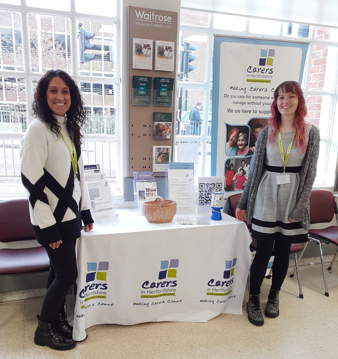 A huge thank you to Waitrose in Welwyn Garden City for having us in store last Friday and all the lovely customers who came over for a chat and to support us. If you are interested in volunteering for us at events you can learn more at carersinherts.org.uk/volunteeror call 01992 58 69 69