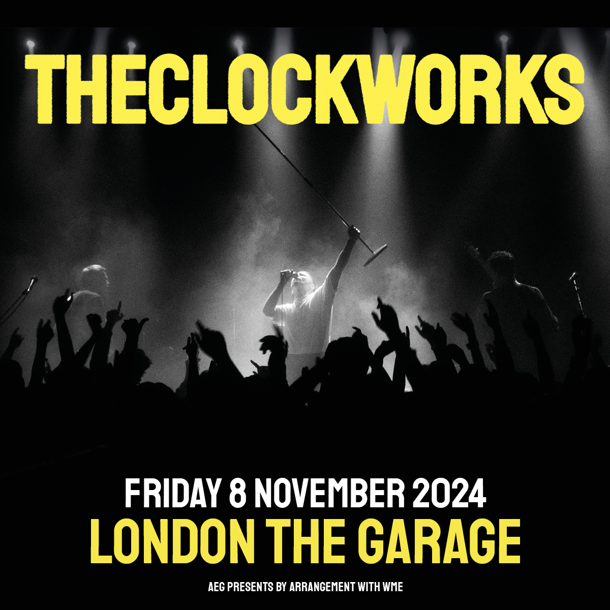 #AXSONSALE 🎶 Don't miss @daclockworks live at @TheGarageHQ in London on November 8th! 🌟 Prepare for an unforgettable night of indie rock 🎵🔥 ⏰ Tickets are on sale now 🎫 w.axs.com/9OgV50R0Z1M