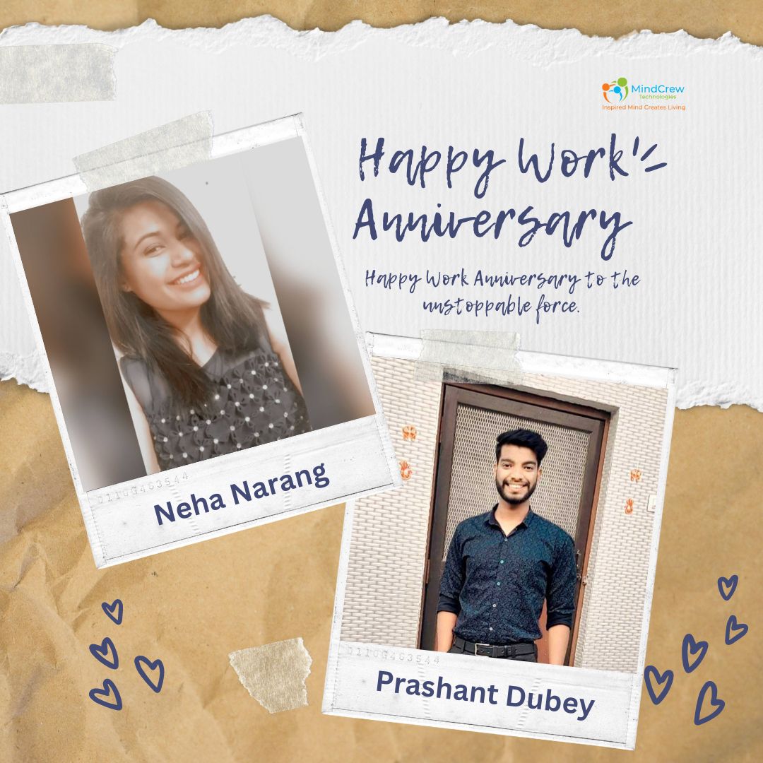 Happy Anniversary to our unstoppable Employees Neha and Prashant ! Here's to another year of success and camaraderie! 🎊

#WorkAnniversary #CheersToYou #WorkAnniversaries #anniversaries #employeeanniversry #work #officeculture