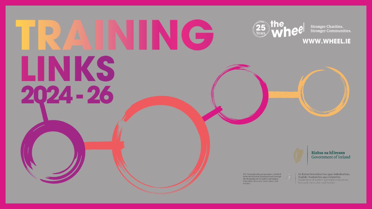 🚨Reminder that applications for funding under the Training Links programme 2024-2026 are open! Supporting networks of community & voluntary organisations to undertake training together. Visit wheel.ie/training/train… to learn more & apply before 📅Friday 17 May at 5pm ⏰!