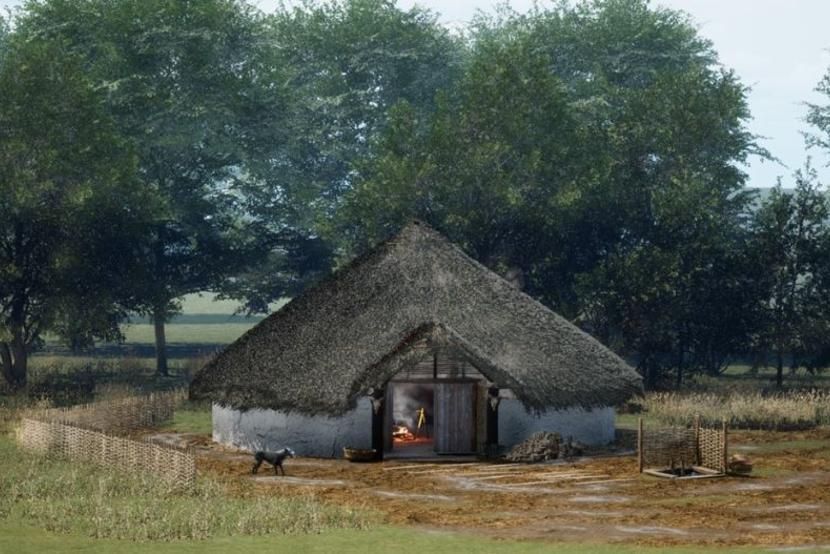 A place in the sun 🌞 We found lots of Iron Age roundhouses on the #A428BlackCat as well as this one occupied during the Roman period. Come for a virtual tour of a roundhouse at our A428 Archaeology shop this Saturday! buff.ly/49xej6J National Highways @A428Cat