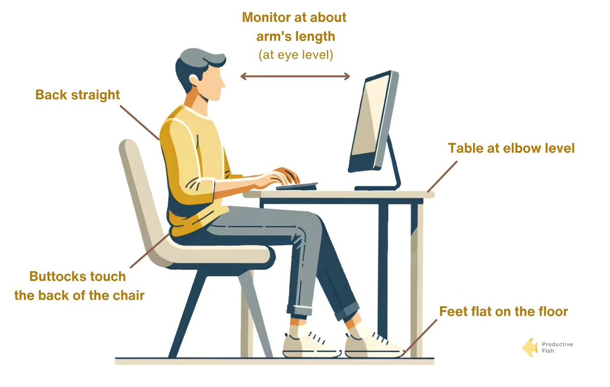 Type faster, more efficiently by paying attention to your #posture ⌨️