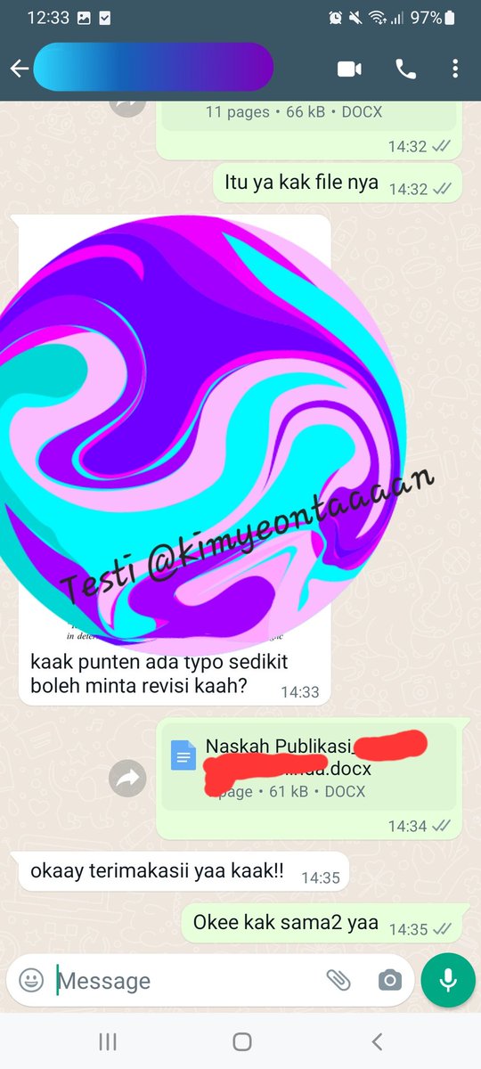 ~Testi pembuatan naskah publikasi~

Menyediakan Jasa:
- Submit/Upload/Publish Jurnal Sinta Maupun Non Sinta (all jurusan)
- Membuat Naskah Publikasi
- Parafrase
- Turnitin
- Translate eng-ind/ind-eng
- dll

WA wa.me/6282328606850 🙌

#publishjurnal #jurnalsinta