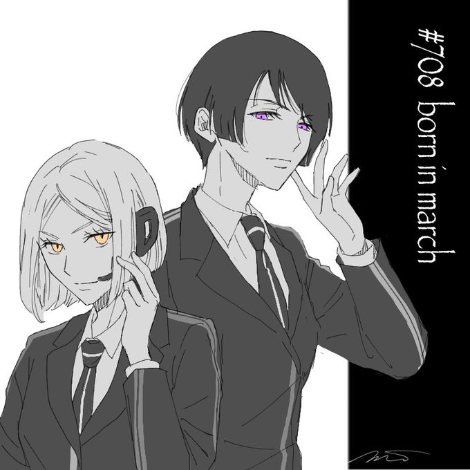 お題「3月生まれ」
#ワートリ版深夜の真剣お絵かき60分一本勝負
結束ちゃんとマキリサ様 