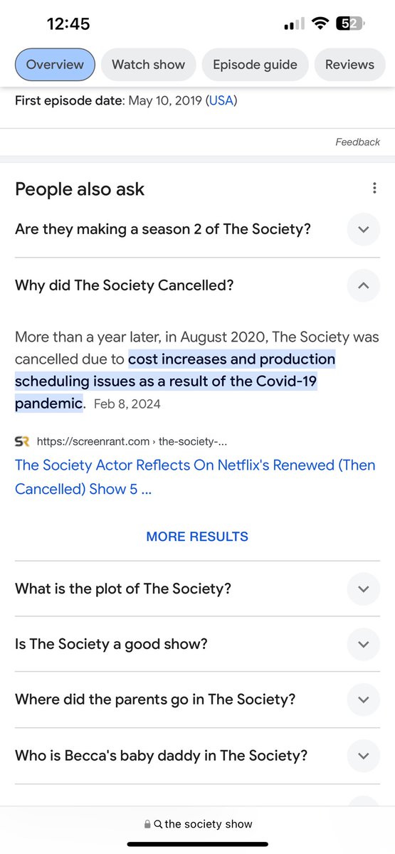 Petition to get this show back!It only had one season with 10 episodes!😭🤬It was such a good show,no other shows were like this one!It was just about to show what happened with them too. <a href="/thesociety/">𝕿𝖍𝖊 𝕾𝖔𝖈𝖎𝖊𝖙𝖞</a>