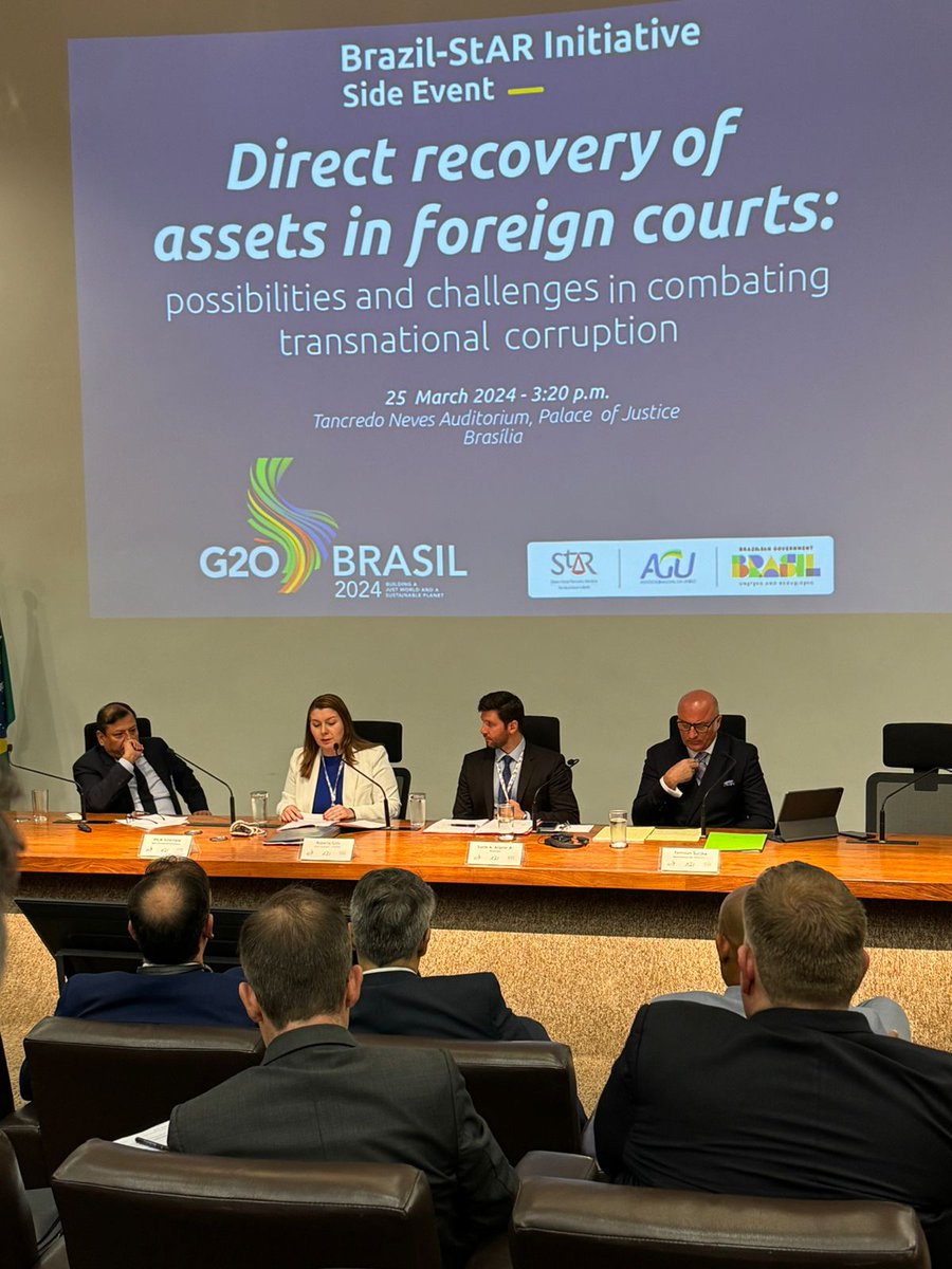 Increasing the recovery of @stolenassets and fines for violations of anti-corruption laws is one thing. Ensuring that money is used beneficially to help the citizens of affected states is a whole other story. @SolorzanoOso spoke at a side event of the @g20org Anti-Corruption…