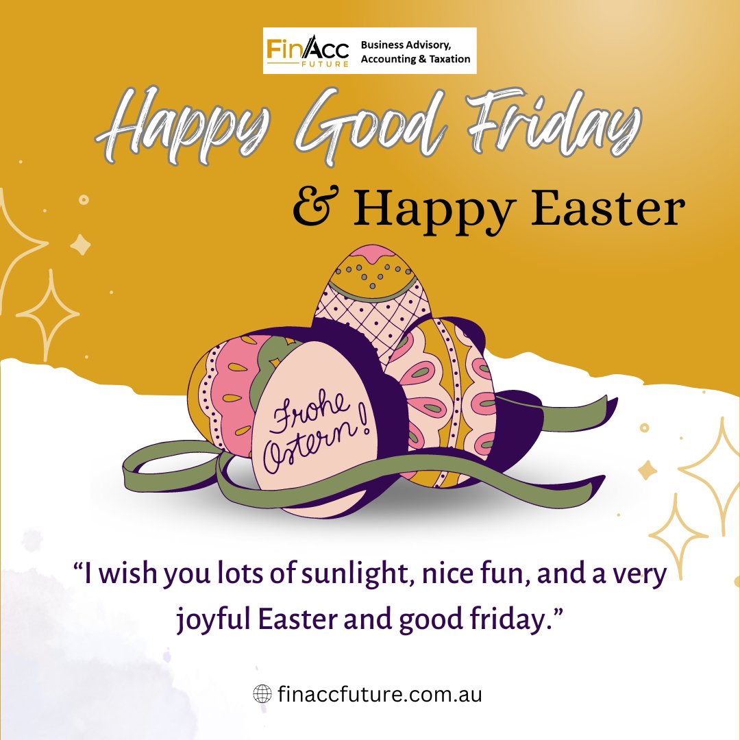 finaccfuture's tweet photo. ✨🐰Happy Easter! May Your Day Be Filled with Faith &amp; Family.

#EasterSunday  #Easter  #celebrate  #GoodFriday  #Accounting  #Australian  #Brisbane #FinAcc https://t.co/RSQhpb1wWG