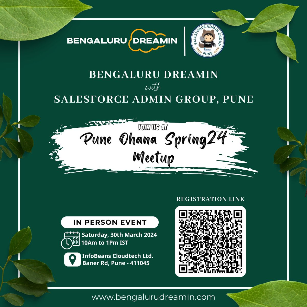 Hello Punekars, As a part of our Roadshow Journey to Bengaluru Dreamin, we're making a stop at the 𝗣𝘂𝗻𝗲 𝗢𝗵𝗮𝗻𝗮 𝗦𝗽𝗿𝗶𝗻𝗴𝟮𝟰 𝗠𝗲𝗲𝘁𝘂𝗽. More details 👇 linkedin.com/posts/bengalur… #BengaluruDreamin24 #Salesforce #blrsfhackathon