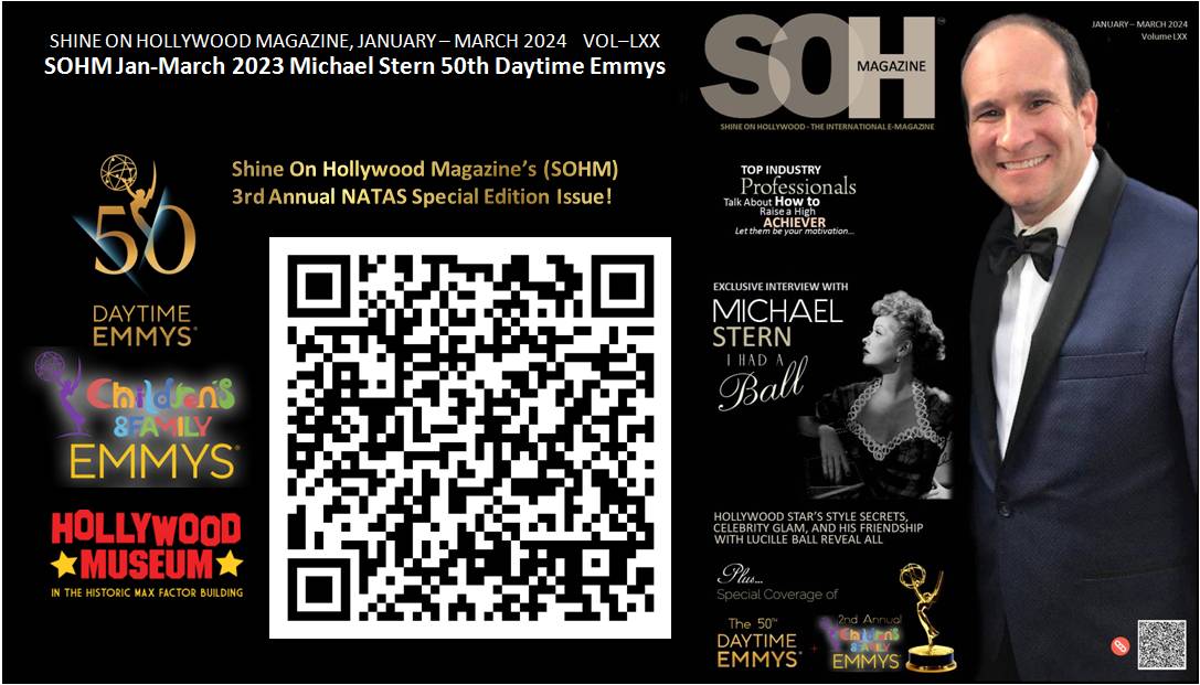 Check out SOHM's "Top Industry Pros" with a special featuring Michael Stern, and his friendship with Lucille Ball revealed plus the 50th Annual Daytime Emmy Awards and the 2nd Annual Children's &amp; Family Emmys: shineonhollywoodmagazine.com/shinejanmarch2…
