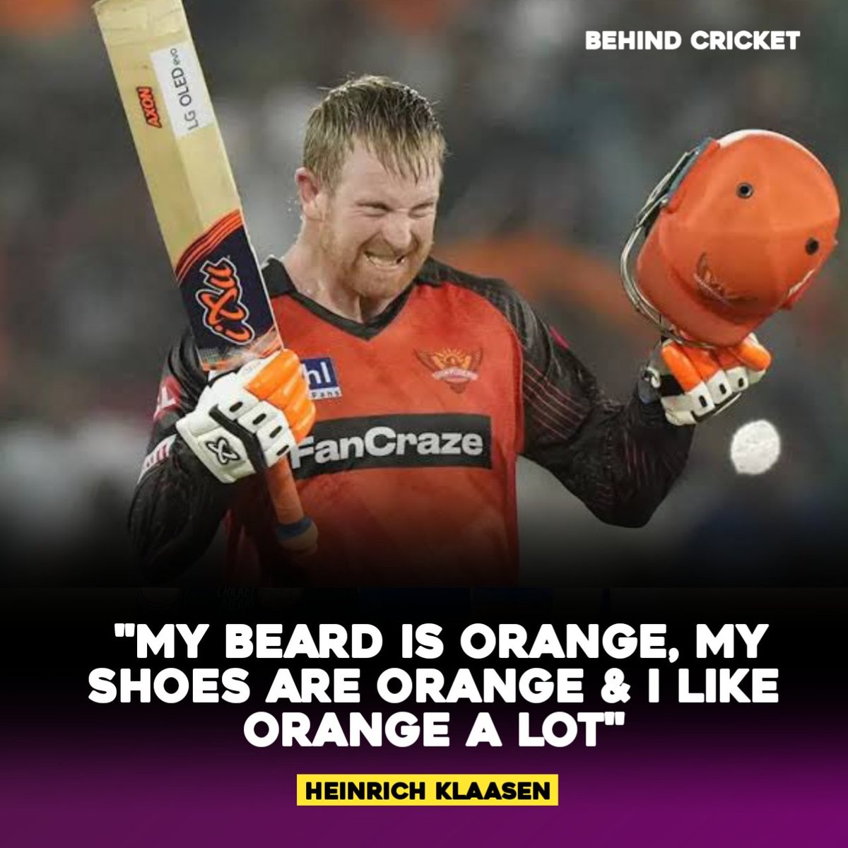 behindCric8's tweet photo. A PERFECT ORANGE ARMY BOY 👊 https://t.co/vQcO7luXnA