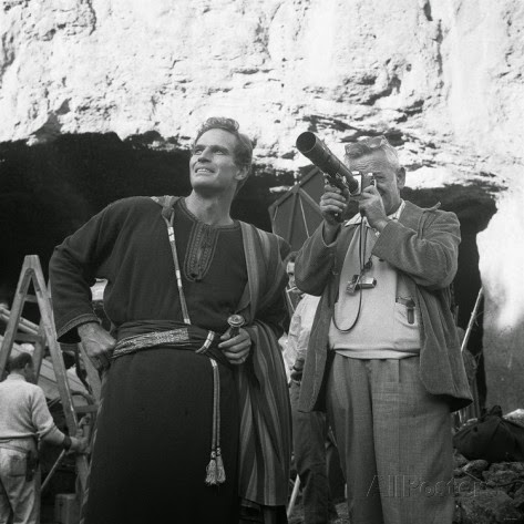 Charlton Heston y William Wyler durante el rodaje de Ben-Hur (1959).