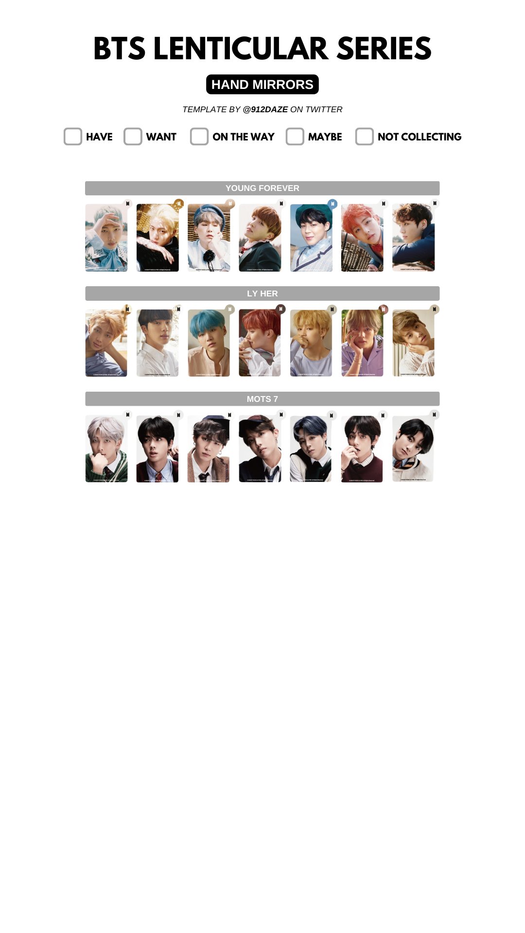 BTS メモ帳大　オール＆ユニット　韓国製作者様　バラ　①〜⑩ 在庫2。BTS オール メモ帳 20枚 韓国製作者様 - メルカリ