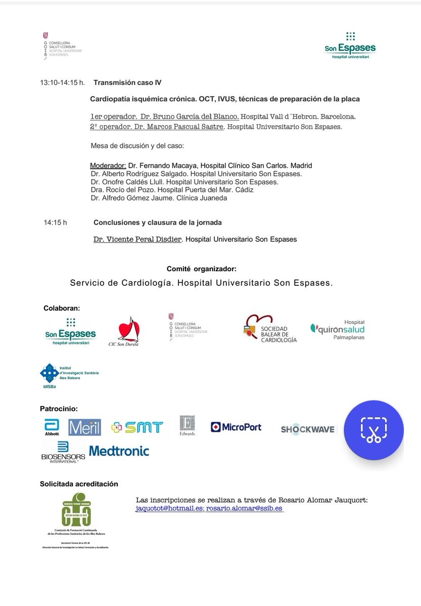 Cardio Son Espases (@car_sonespases) on Twitter photo 📌 #FormacioSalutIB 📌
📆 Los días 2️⃣5️⃣ - 2️⃣6️⃣ Abril 2️⃣0️⃣2️⃣4️⃣ se llevará a cabo la "I Jornada de Cardiología Multidisciplinar: de la clínica al intervencionismo pasando por la imagen"
📝Organiza <a href="/CAR_SonEspases/">Cardio Son Espases</a>
Consulta el programa adjunto ⤵️ 📌 #FormacioSalutIB 📌
📆 Los días 2️⃣5️⃣ - 2️⃣6️⃣ Abril 2️⃣0️⃣2️⃣4️⃣ se llevará a cabo la "I Jornada de Cardiología Multidisciplinar: de la clínica al intervencionismo pasando por la imagen"
📝Organiza <a href="/CAR_SonEspases/">Cardio Son Espases</a>
Consulta el programa adjunto ⤵️