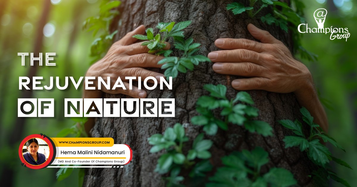 🌿 Nature's revival is awe-inspiring! 🌱 Witness the magic and strength of life! 💪 Embrace new beginnings and limitless possibilities! 🌼 #NatureRevival #MagicOfLife #NewBeginnings #HemamaliniNidamanuri #ChampionsGroup