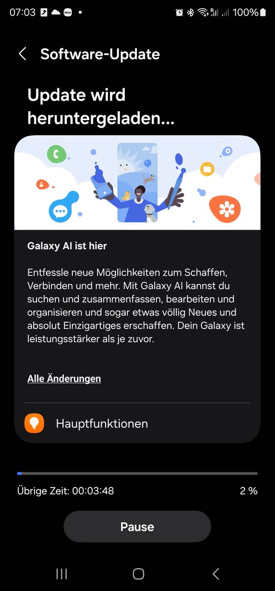 klimeckt's tweet photo. Gerade das neueste Update auf meinem Samsung S23 Ultra installiert und ich bin begeistert! 🤩 Die neuen AI-Funktionen heben die Smartphone-Erfahrung auf ein ganz neues Level.
 #SamsungS23Ultra #S23Ultra #AIRevolution #Firmware #AI #KI https://t.co/IVEcU3JV0E