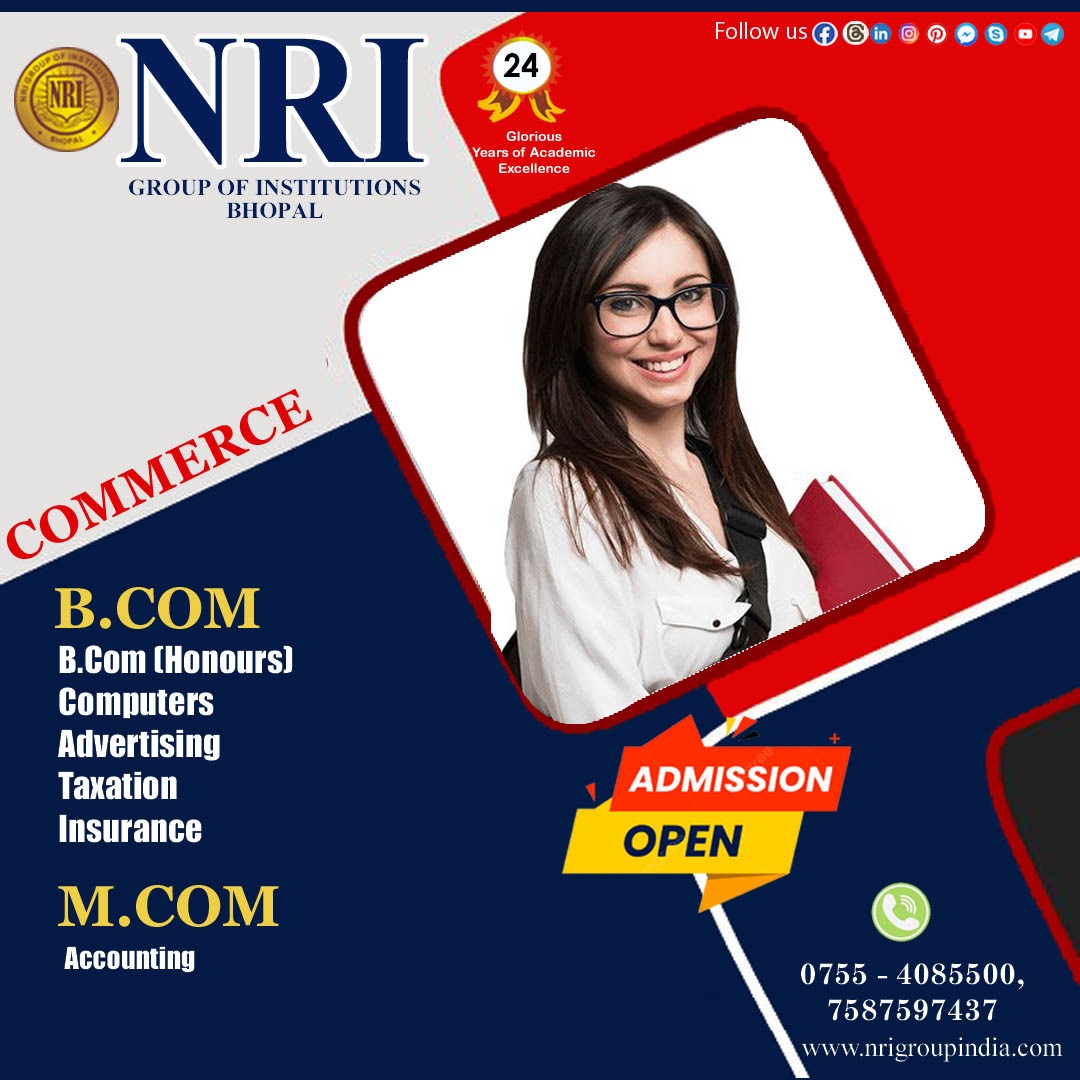 NRIGroupIndia's tweet photo. Step into a world of opportunities with NRI Group of Institutions, Bhopal. Enroll now for https://t.co/RCHw1jD6ex or https://t.co/q2DRAroBtz and pave your path to success!
#CommerceCourses #Commerce #NRIAdmissions #AdmissionsOpen #AdmissionOpen #Admissions2024 #College #Bhopal https://t.co/KWj7sm49Z6