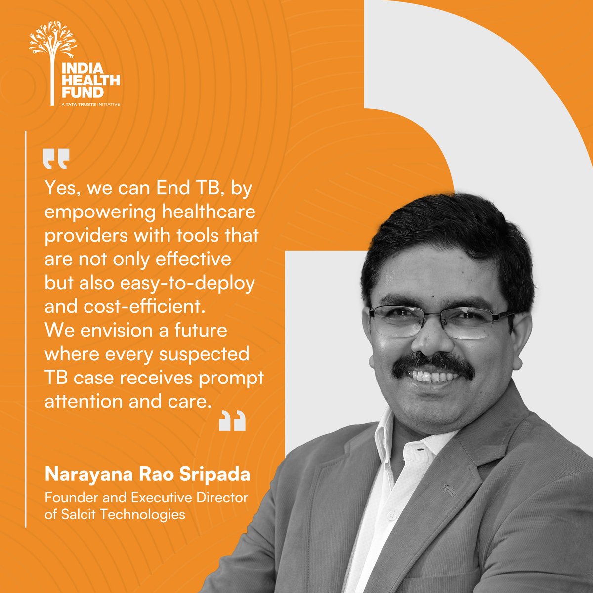 #ICYMI: Discover how Swaasa is revolutionising #TBDetection with AI! 

Read our Q&amp;A with Narayana Rao Sripada on the urgent need for scalable and real-time TB screening solutions.

To know more click: lnkd.in/dyA5FT8P

#IndiaHealthFund #WorldTBDay2024 #EndTB