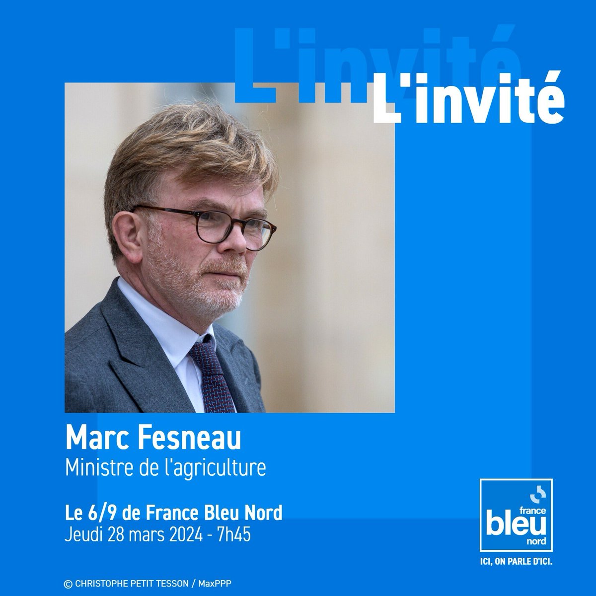 C'est le dernier jour aujourd'hui du congrès national de la FNSEA à Dunkerque. Le ministre de l'agriculture et de la souveraineté alimentaire sera sur place dans la journée. Il sera l'invité de @fbleunord pour parler de la situation des agriculteurs à 7h45