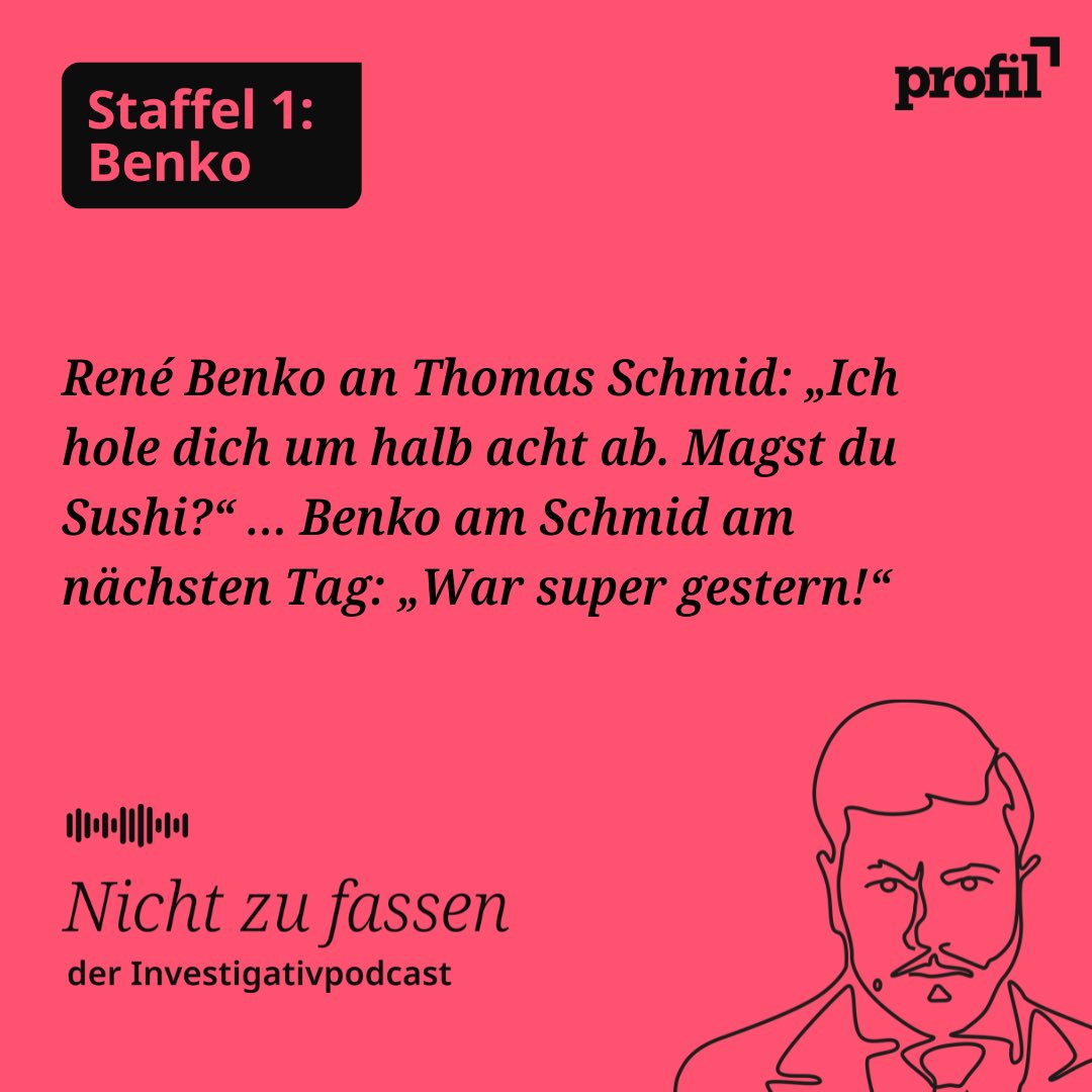 Heute wurde Nr. 6 unseres Benko-Investigativpodcasts „Nicht zu fassen“ geboren. Wir machen eine Chatslesung - da lernt man was über echte Männerfreundschaften. @stefanmelichar <a href="/profilonline/">profil</a> <a href="/philipdulle/">Philip Dulle</a> <a href="/winter_jakob/">Jakob Winter</a> . Überall, wo es Podcasts gibt! 
episodes.fm/1734637420