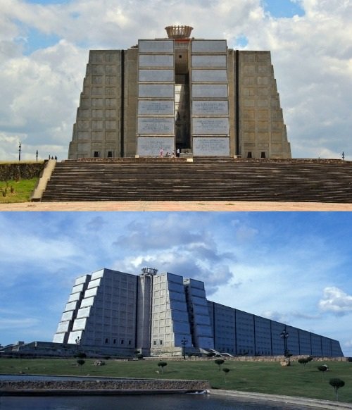 RedpillDrifter's tweet photo. THE MASONIC MALTESE TEMPLE OF BLOOD IN THE CARIBBEAN

The mysterious Faro A Colon , or Columbus Lighthouse, Santo Domingo, the Dominican Republic, in the Caribbean, is rumored to be a Masonic satanic killing factory.

Locals claim the people who built the monument mysteriously disappeared.

Knights of Malta Crosses are in the courtyard.

This Mayan deity, the maize god, was believed to die and resurrect each year. Human sacrifices were necessary, the more the better, to appease his brutal taste for bloodlust and guarantee a fruitful harvest. 

Mayan temples, architectural precursors of the Lighthouse Monument in Santo Domingo, were the site of these horrific sacrifices.