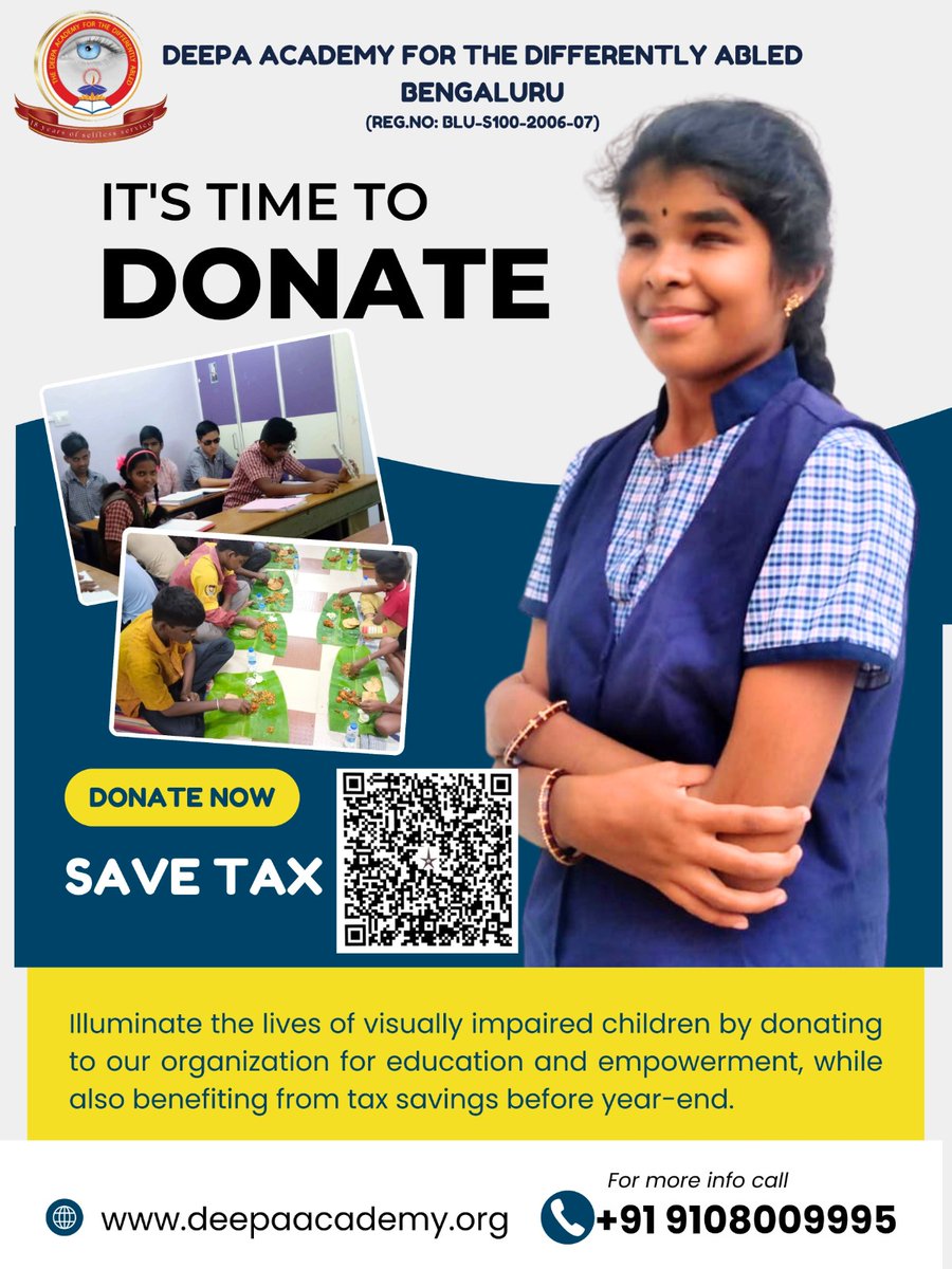 DeepaAcademy's tweet photo. Lighting the path to education and empowerment while saving taxes – make a difference today!
DONATE NOW https://t.co/1LsD8g1Pg9