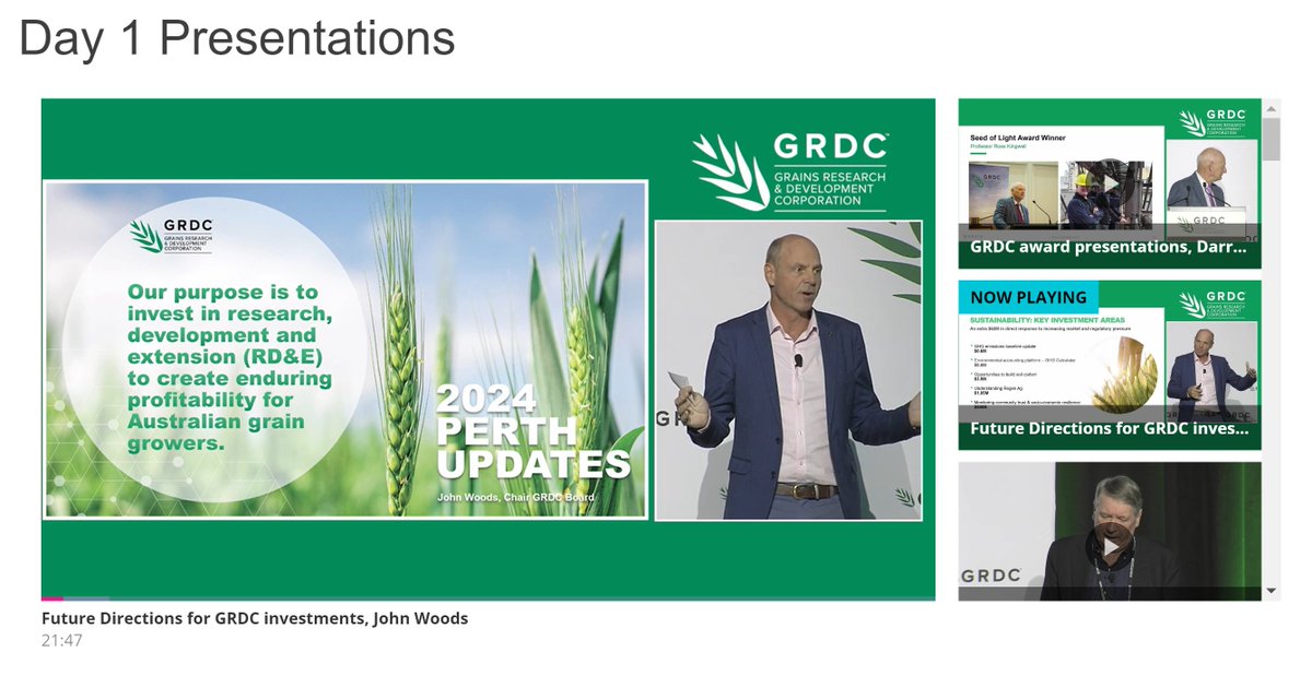 Keen for an Easter long weekend #GRDCUpdates binge? 👀🍿📺 The webinars for the Perth Grains Research Update are now available online. Check out the presentations ▶️ bit.ly/3PIepR5 Thanks to @GrainIndustryWA for the recordings. #GRDCEvents #GrainsResearch