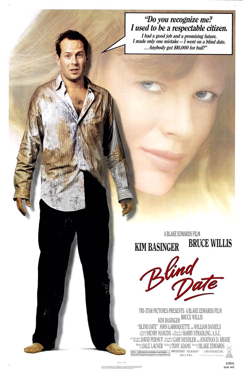 🎬MOVIE HISTORY: 37 years ago today, March 27, 1987, the movie ‘Blind Date’ opened in theaters!

#BruceWillis #KimBasinger @johnlarroquette #WilliamDaniels #GeorgeCoe #MarkBlum #PhilHartman #StephanieFaracy #AliceHirson #StanleyJordan #GrahamStark #BlakeEdwards