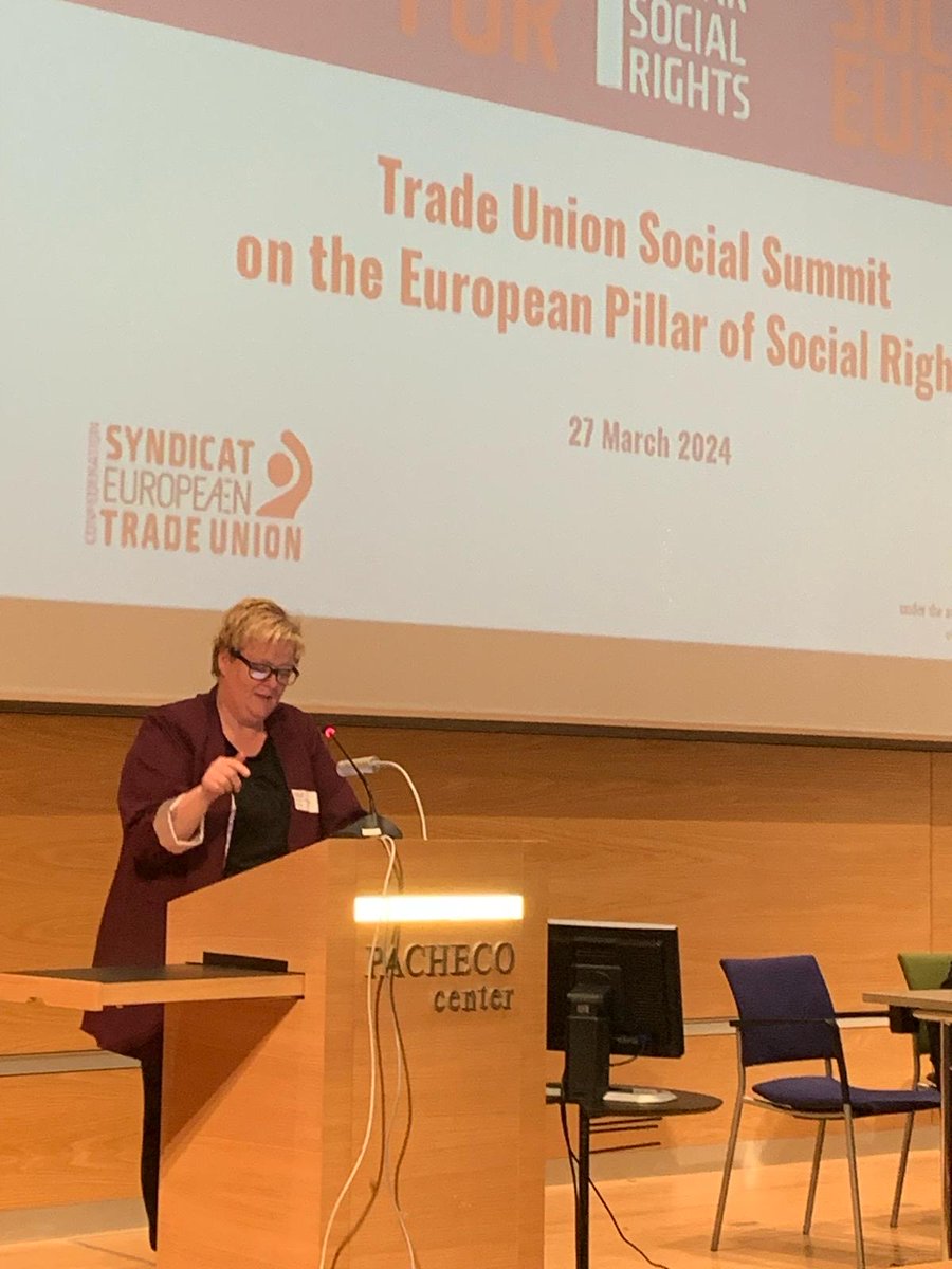 Yesterday I spoke at @etuc_ces trade union Social Summit on European Pillar of Social Rights. In my speech, I plead for #EPSR that is more than a mere compass. It must deliver tangible, binding, and enforceable improvements for all Dutch and European workers. #SocialEurope