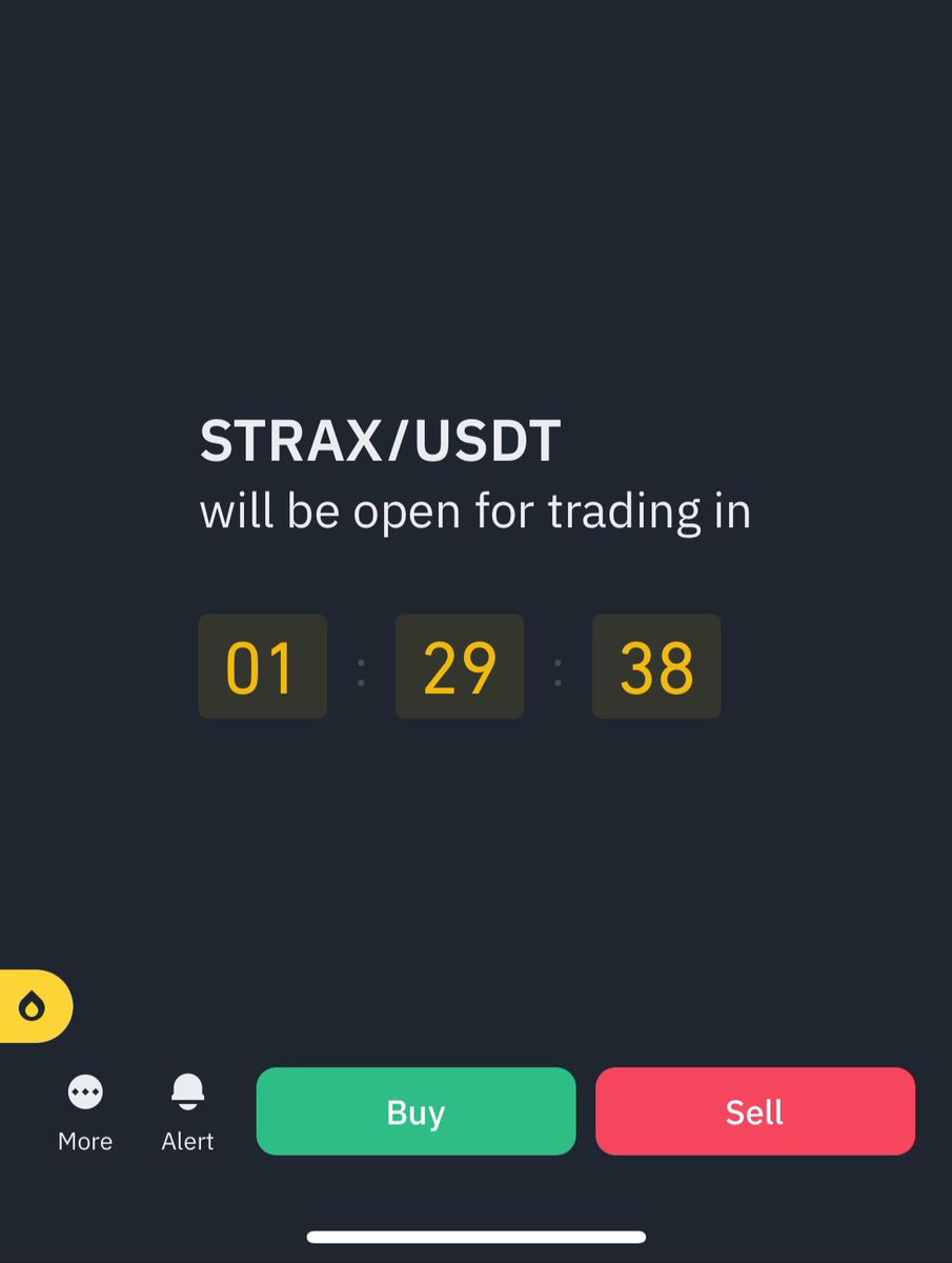 The $STRAX markets on Binance go live in 90 mins #crypto #Binance #trading # stratis