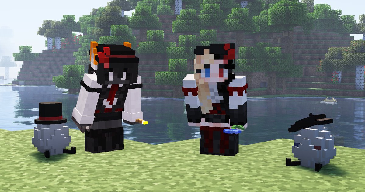 Lumi_Pomme's tweet image. I couldn&apos;t get him in cat ears, but I got him in fox ears :3