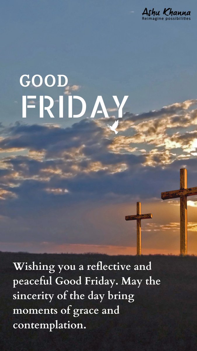 Good Friday reminds us that even in our darkest moments, there is hope for redemption and renewal. #Ashukhanna #Iam #Playbooktohappiness #GoodFriday #Hope