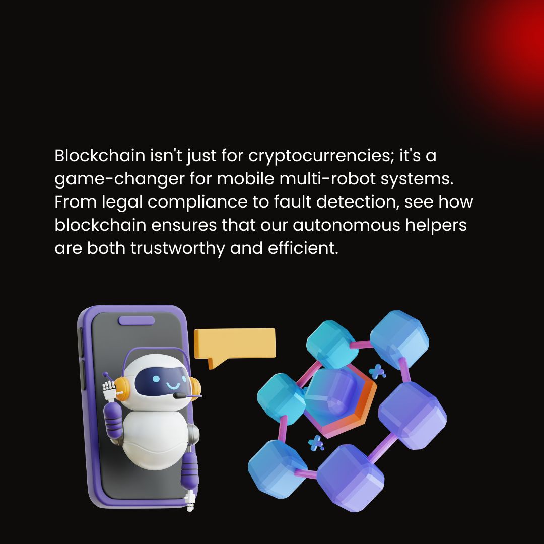 Mobiloitte's tweet image. Concept, implementation, and future potential of blockchain technology in the realm of mobile multi-robot systems.
mobiloitte.com/blockchain/
#BlockchainInRobotics #RobotRevolution #MultiRobot #SmartContracts