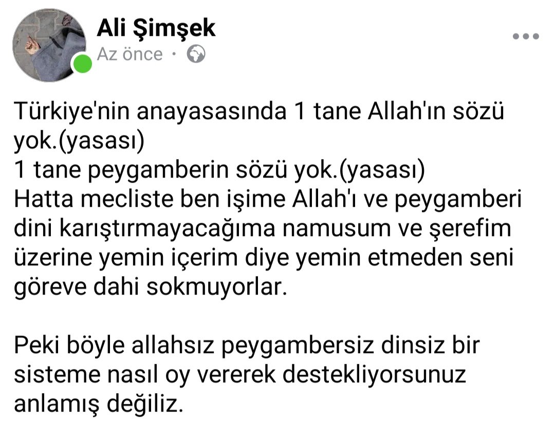 Yoksa sende dinsiz imansız bir düzen isteyenlerden misin.