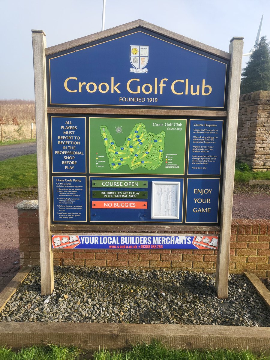 CrookGolfClub's tweet photo. Thursday 28th 
Course Open 
Winter Green 3rd 
No buggies https://t.co/IklmqeenR7