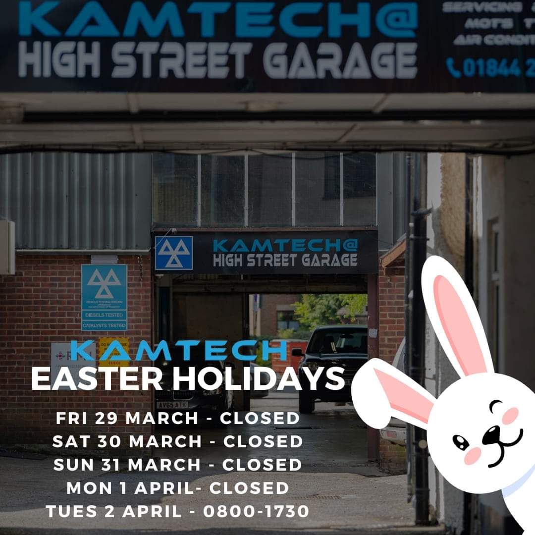 Easter Period 🐇🐣

We will be closed Good Friday and Easter Monday.
All business hours other than that are normal 👌

Kamtech.co.uk
Info@kamtech.co.uk
Your Local Honest Garage
Princes Risborough and Thame

#cargarage #mechanic #easter #buckinghamshire #Oxfordshire