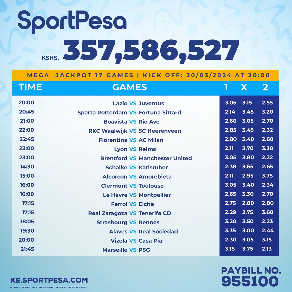 Thursday is the new Furahiday au sio? Na mambo ni mengi😜

Ingia weekend yako ama rally kama investor, yaaani una-enjoy ukingoja 357 milli congratulation message!

Kuna utamu kushinda hiyo kweli❓CHAMBUA,CHEZA, SHINDA👉spp.ke/MegaJackpot

Hakuna kuzungushwa malipo ni instant