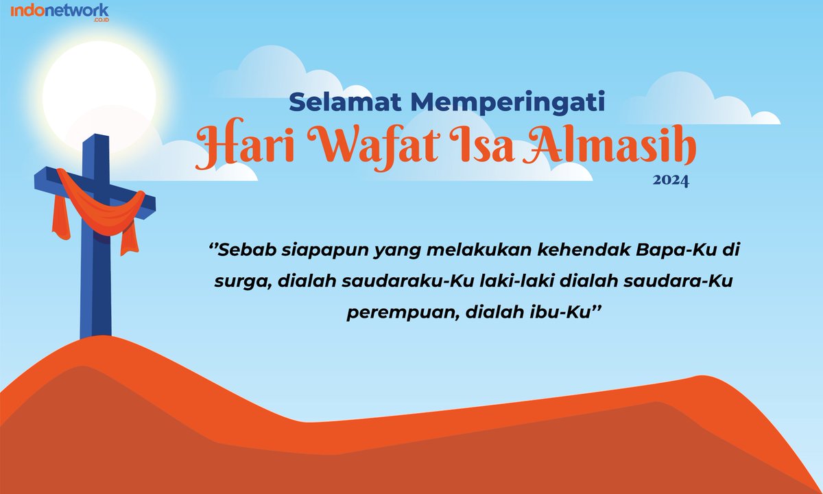 Selamat Jumat Agung kepada semua umat Kristiani yang merayakannya!🙏🌿

#JumatAgung #MomenRefleksi #KasihKristus #indonetwork #B2B