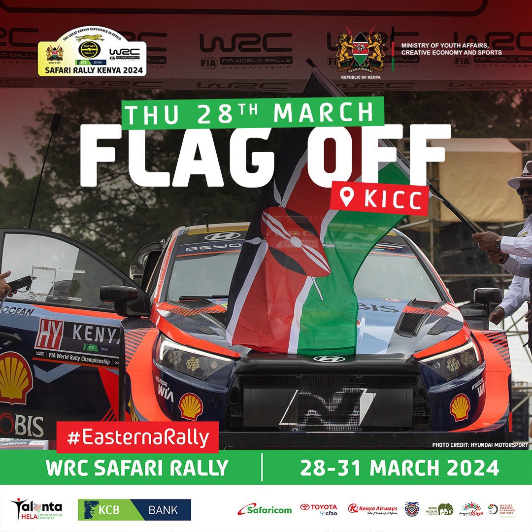 Today at the KICC, we flag off the WRC Safari Rally 2024 with a bang! Get ready for non-stop action #WRCSafariRally2024