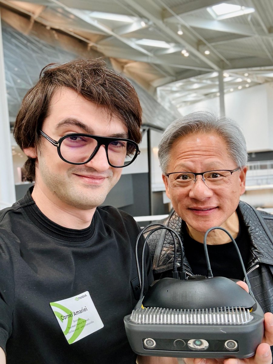 Our CEO met with Jensen Huang, CEO & Founder of Nvidia, at their Santa Clara HQ. Nvidia is a key partner in the development the .lumen Glasses and the Pedestrian Autonomous Driving AI. To a future powered by AI! #innovation #deeptech #AI