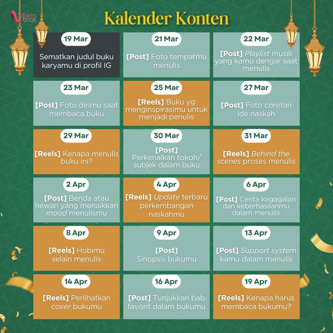 Stiletto_Book's tweet photo. Yuk, ikutan tantangan Ramadan bersama Stiletto Book! Follow akun IG ⤵️ https://t.co/7aIpjps4Yp https://t.co/9M3ho58MvS