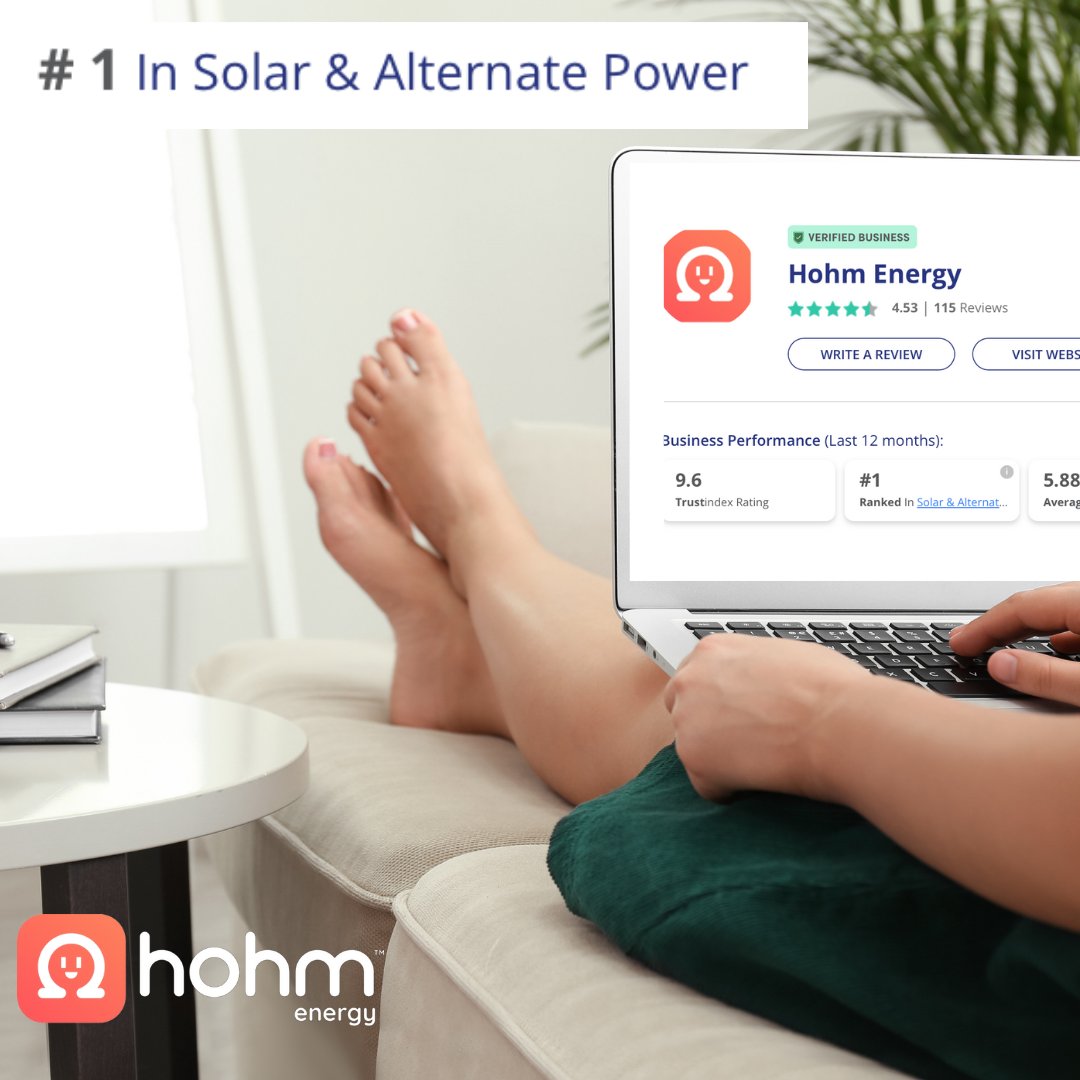 🌞 @Hohm_sa stands strong as your top choice for solar and alternate power solutions, proudly holding the #1 spot on @Hellopeter! 💪⚡ With our commitment to excellence and customer satisfaction, we're transforming the way you harness energy. ✨ #HohmEnergy