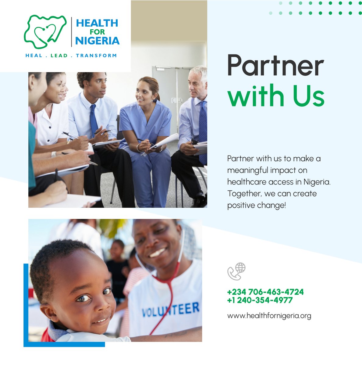 Join us in our mission to improve healthcare access for all Nigerians. Partner with us today! Contact us at +234 706-463-4724 or +1 240-354-4977 to learn how. 

#LagosNigeria #HealthcareAccess #NonProfitOrganization